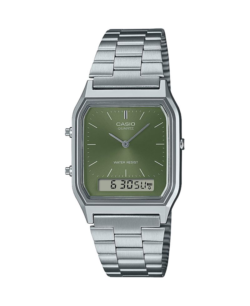 Unisex Silver Tone Stainless Steel Watch, 29.8mm