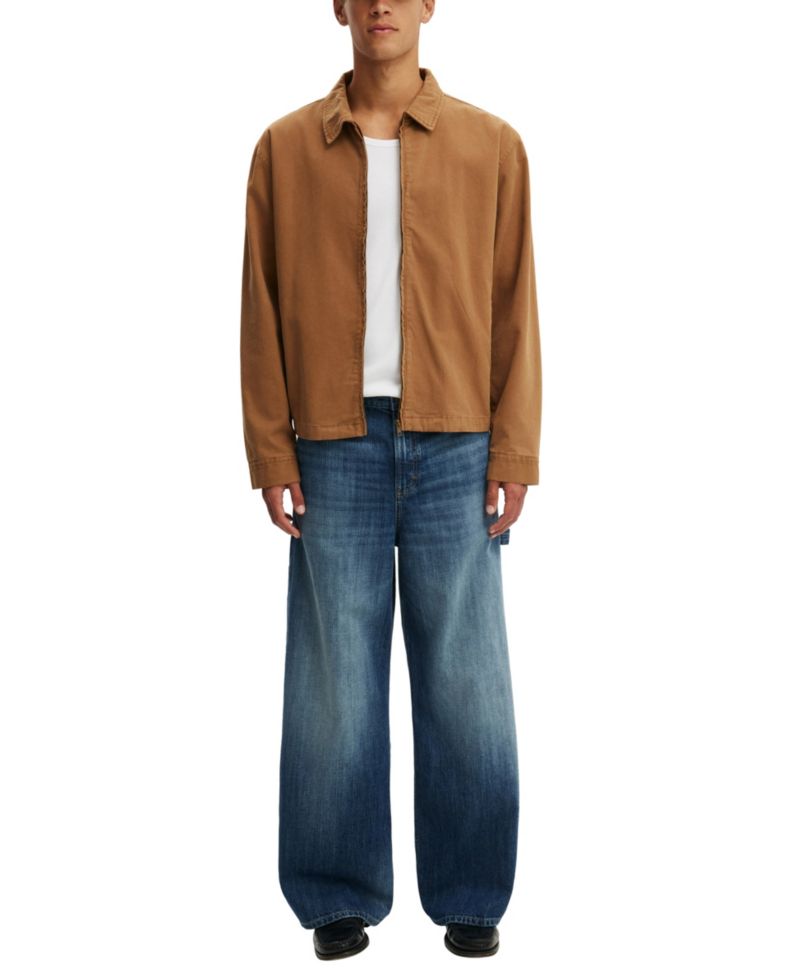 Men's Ultra Baggy Jean Wide-Leg Rigid-Denim Jeans
