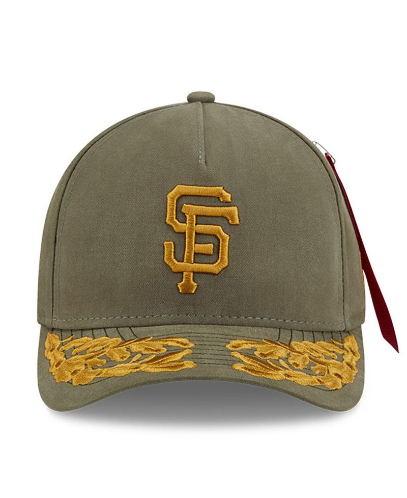 Men's Olive San Francisco Giants A-Frame 9FORTY Adjustable Hat