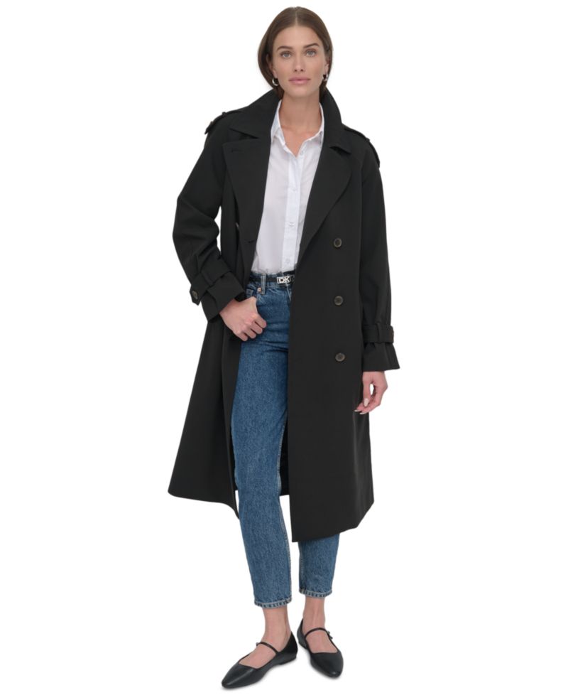 Women's Belted Double-Breasted Trench Coat