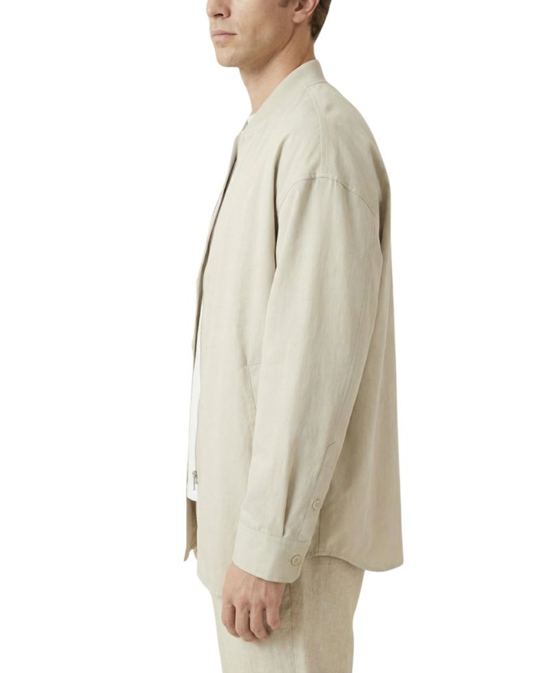 Men's Long Sleeve Stand-Collar Zip-Front Jacket