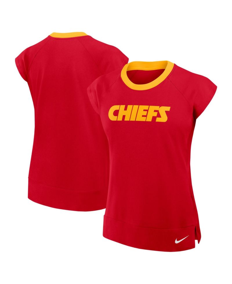 Women's Kansas City Chiefs Forward Progress Raglan Slim-Fit Short-Sleeve T-Shirt