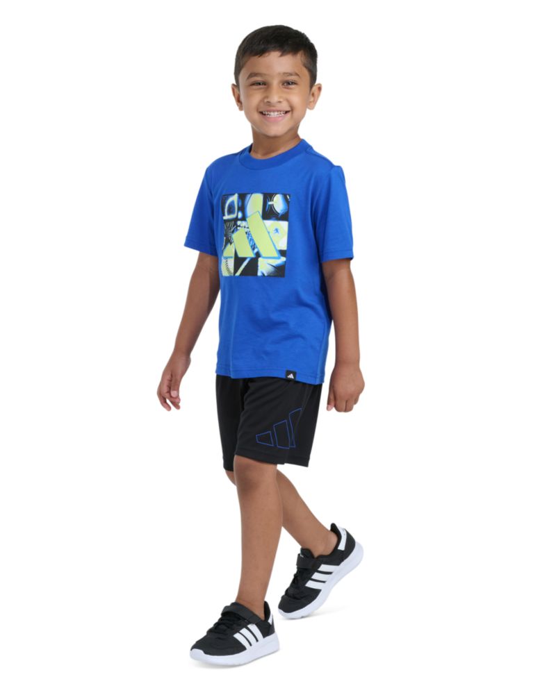 Boys' 2T-7 Essential Graphic T-Shirt and Shorts, 2-Piece Set