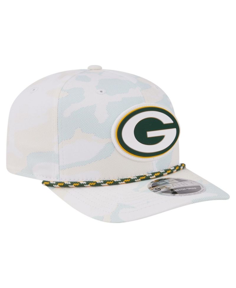 Men's White Green Bay Packers Camo Rope 9SEVENTY Adjustable Hat