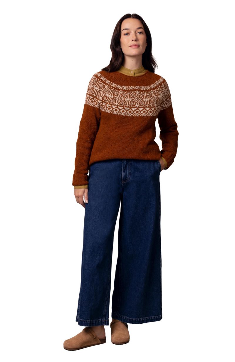 Women's Donegal Fair Isle Yoke Sweater