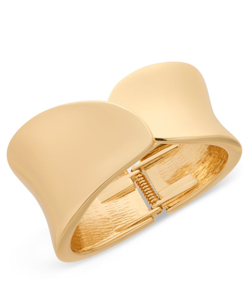 Gold-Tone Chunky Bangle Bracelet