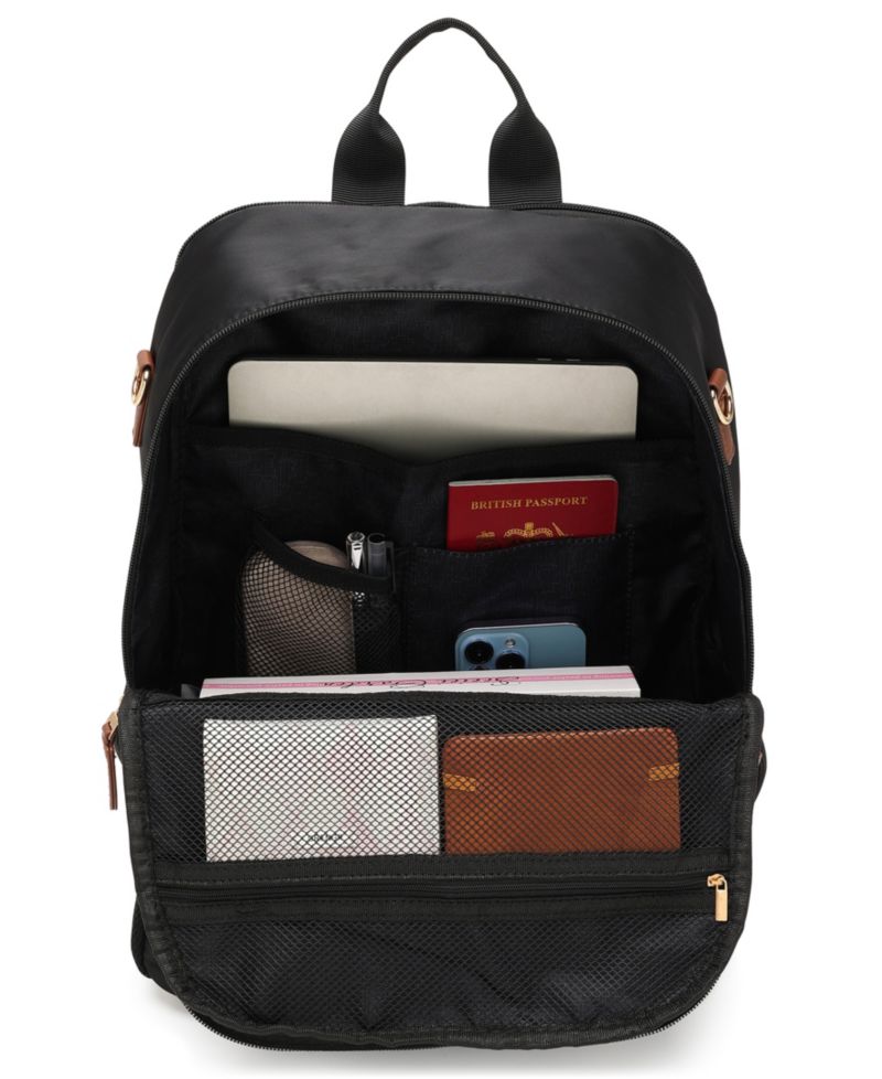 Luxe Journey 15.5" Twill and Faux Leather Backpack
