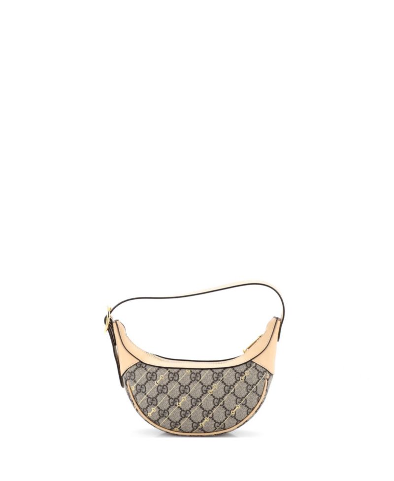 Mini Ophidia Half Moon Bag Print GG Coated Canvas