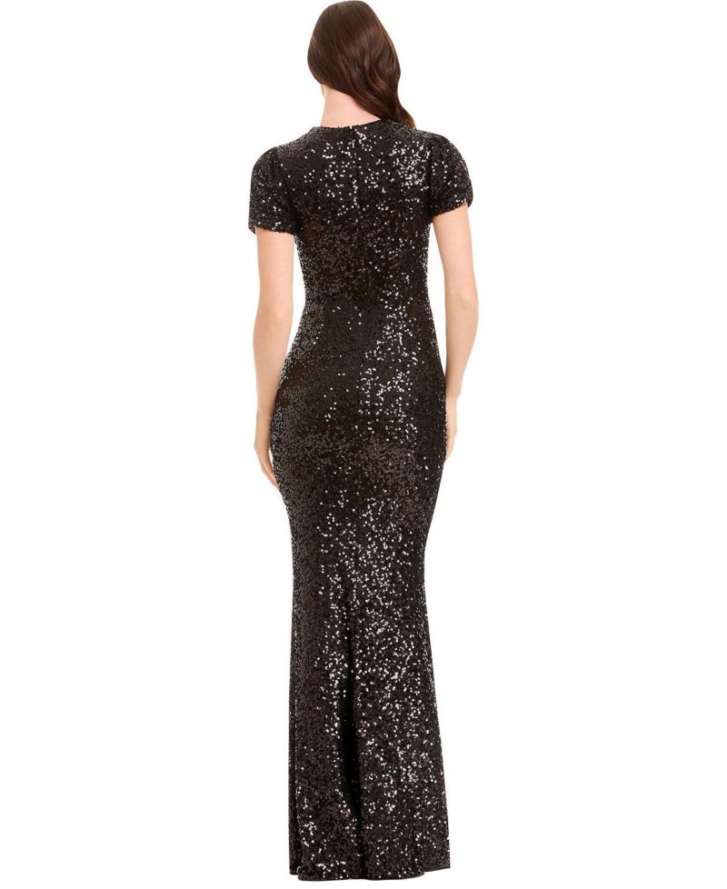 Women's Kenzie Sequin Mermaid Short-Sleeve Gown