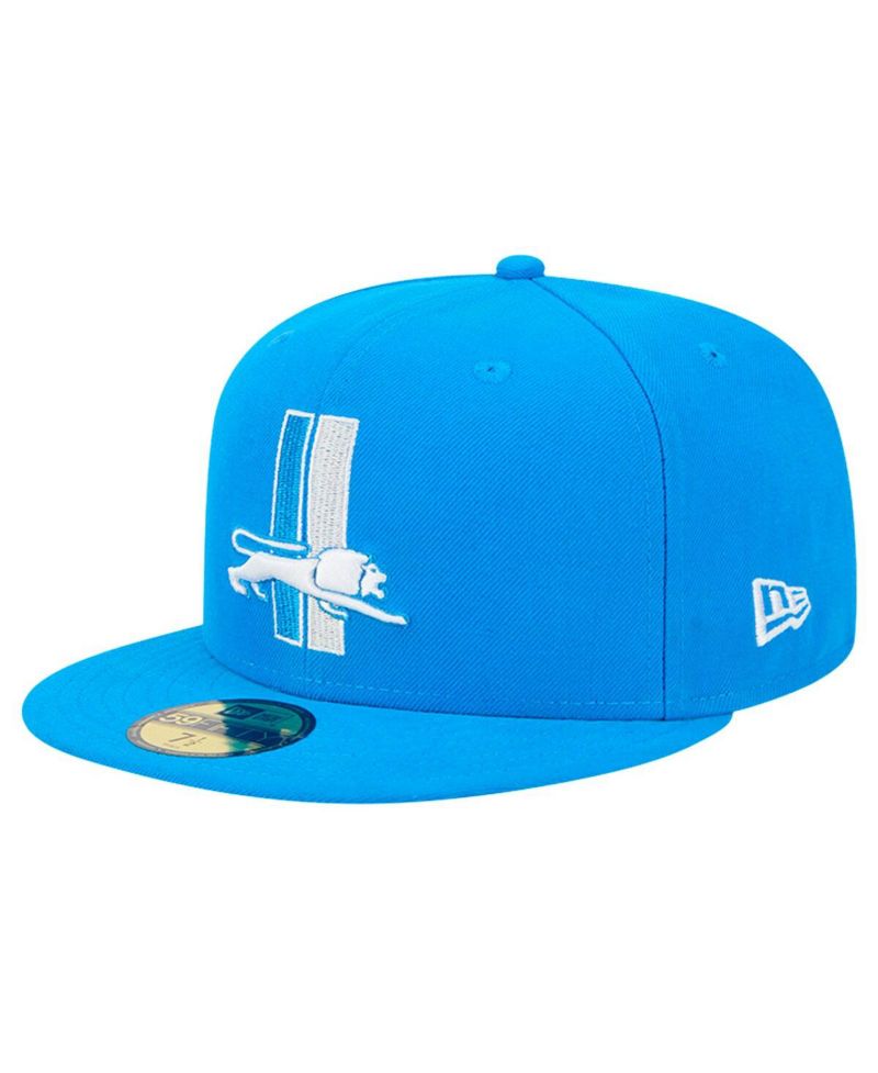 Men's Blue Detroit Lions Omaha Throwback 59FIFTY Fitted Hat