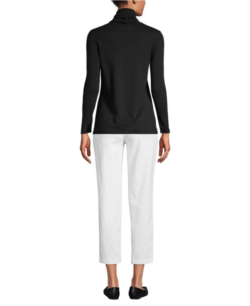 Women's Supima Cotton Fitted Long Sleeve Turtleneck