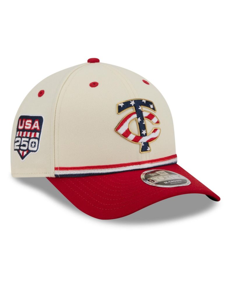 Big Boys and Girls Cream/Red Minnesota Twins USA 250 9FORTY M-Crown Adjustable Hat