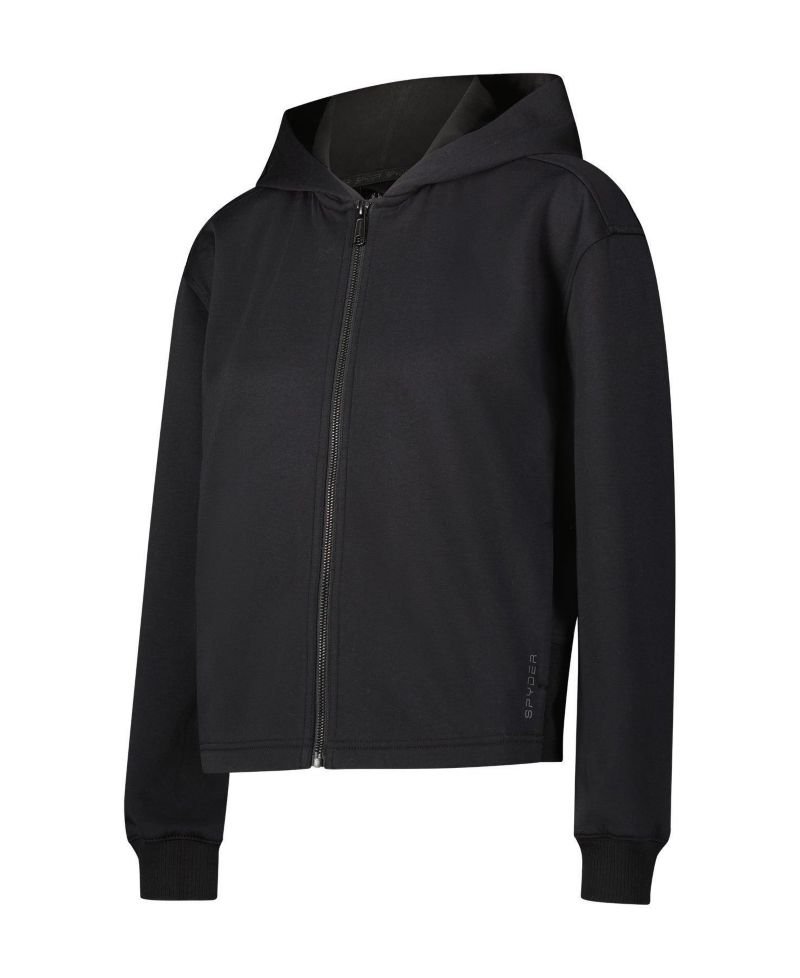 Women's Juniper Full-Zip Cropped Scuba-Knit Hoodie