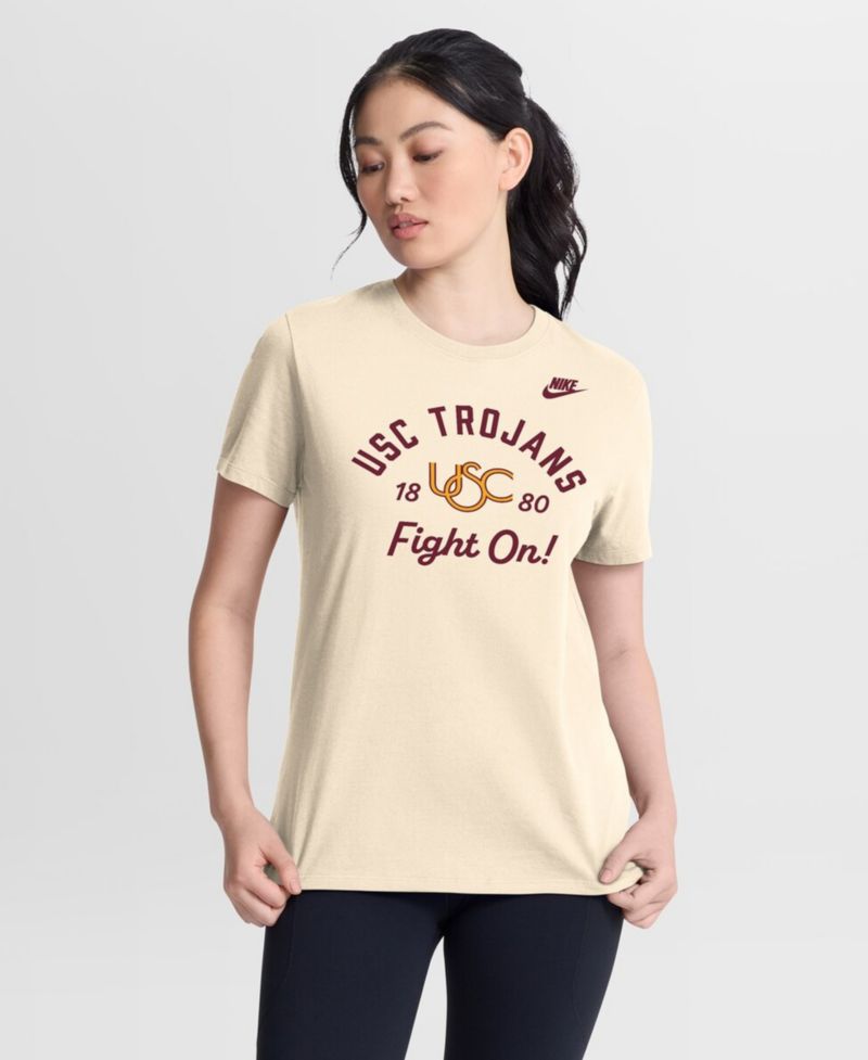 Women's Natural USC Trojans Legacy Team Name T-Shirt
