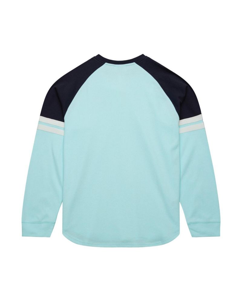 Men's Light Blue Seattle Kraken Thermal Henley Long Sleeve T-Shirt
