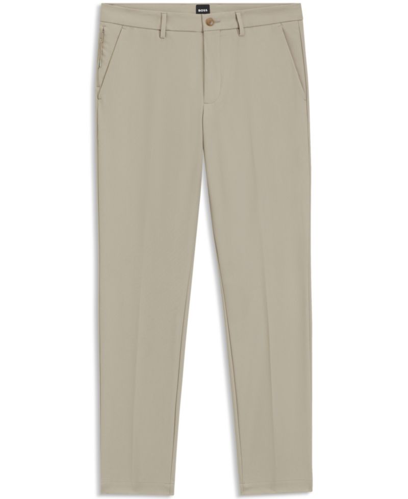 BOSS by Men's Stretch-Cotton Blend Slim-Fit Pants