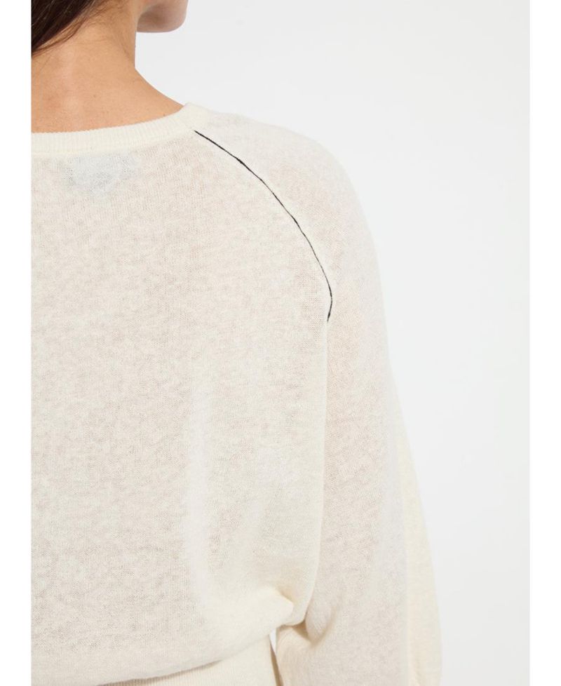 Women's Anabela Oversized Lightweight Raglan Long-Sleeve Linen-Cotton-Blend Sweater