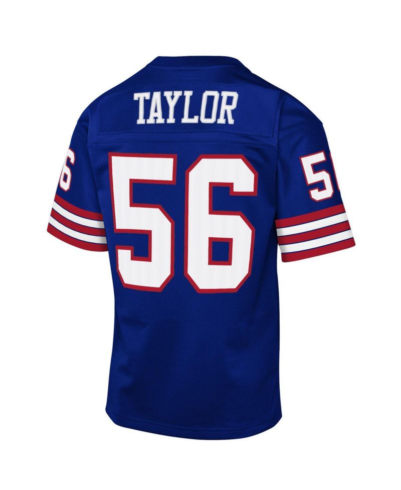 Big Boys and Girls Lawrence Taylor Royal New York Giants 1986 Throwback Fashion Jersey