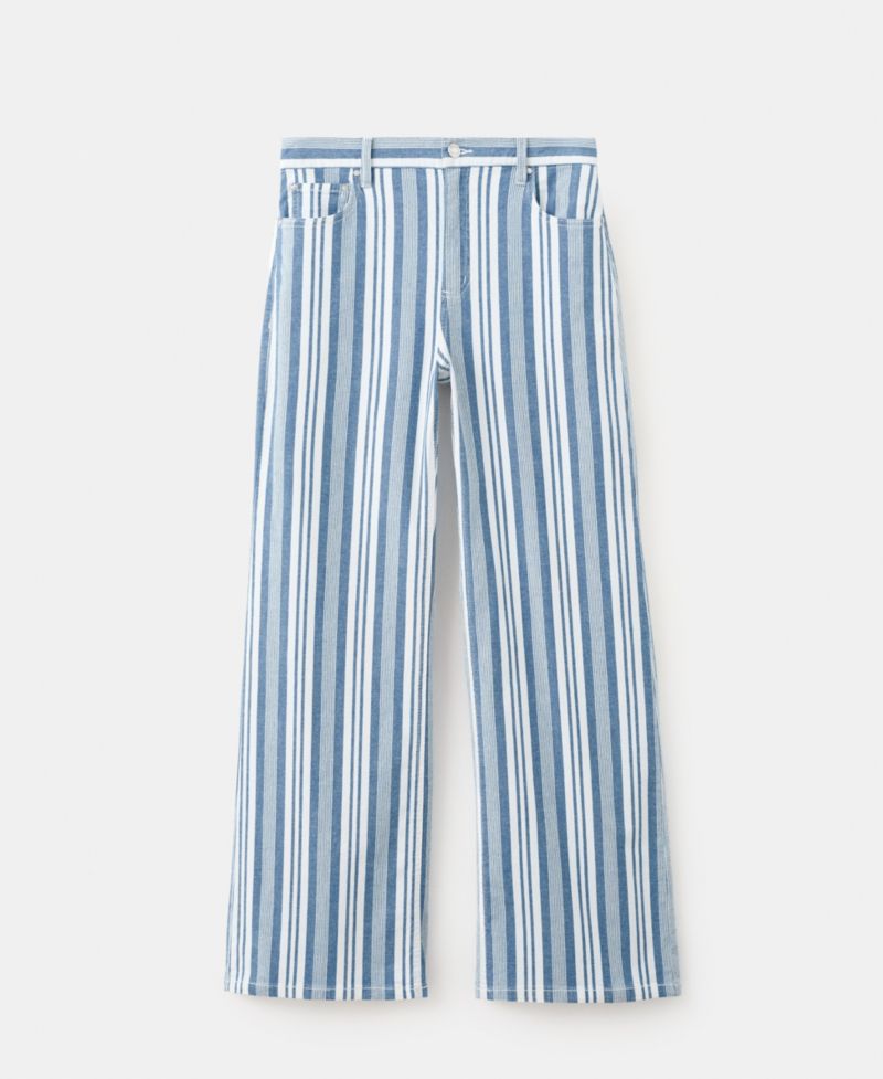 Women's Straight Striped Jeans