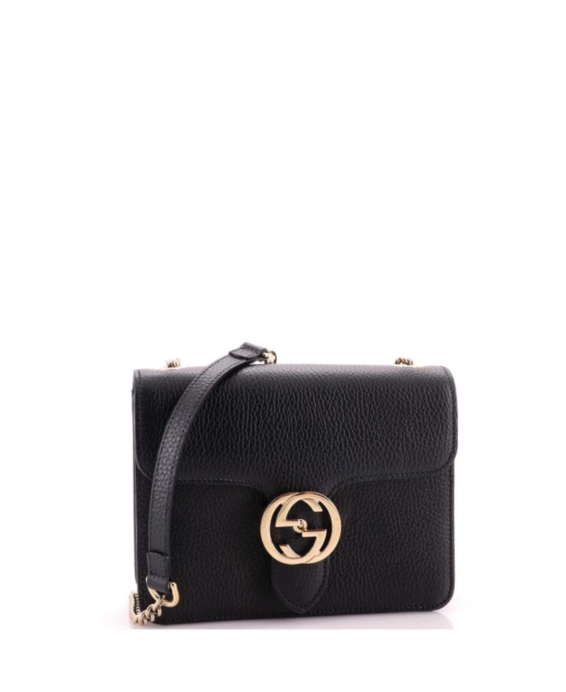 Small Interlocking Shoulder Bag Leather