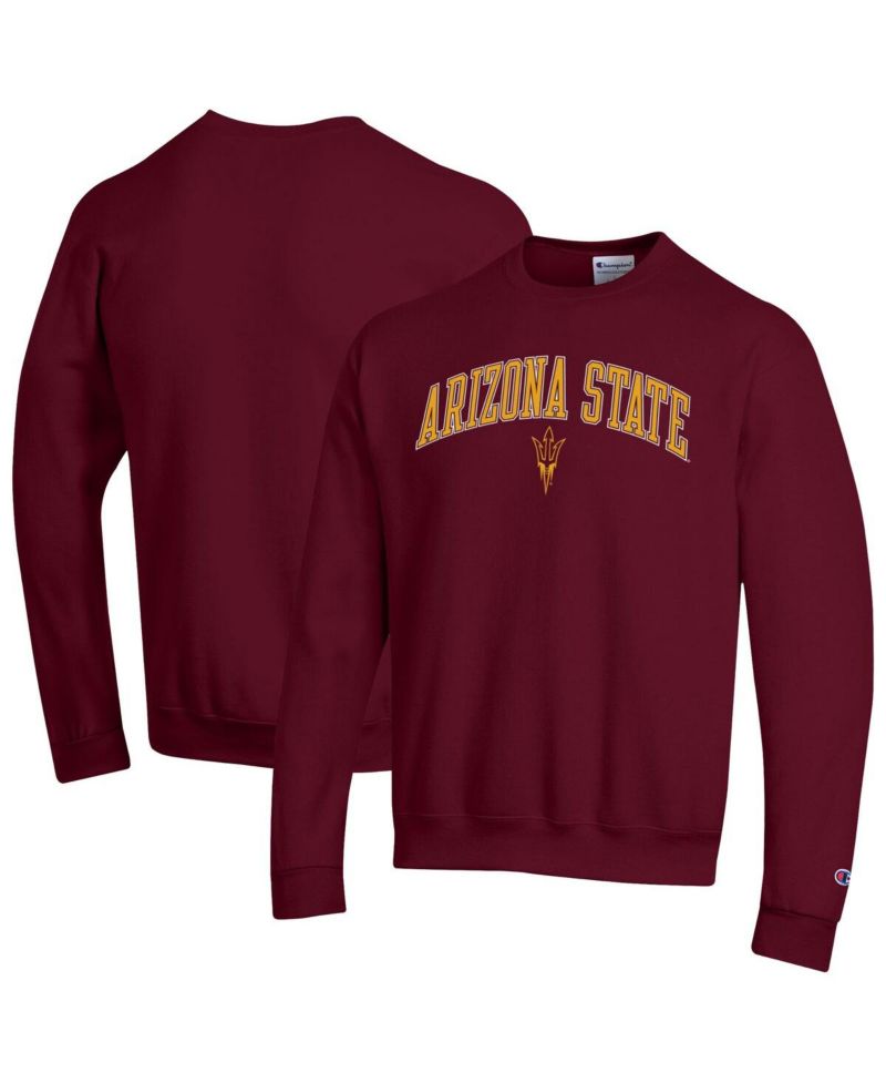 Men's Maroon Arizona State Sun Devils Arch Over Logo Pullover Sweatshirt