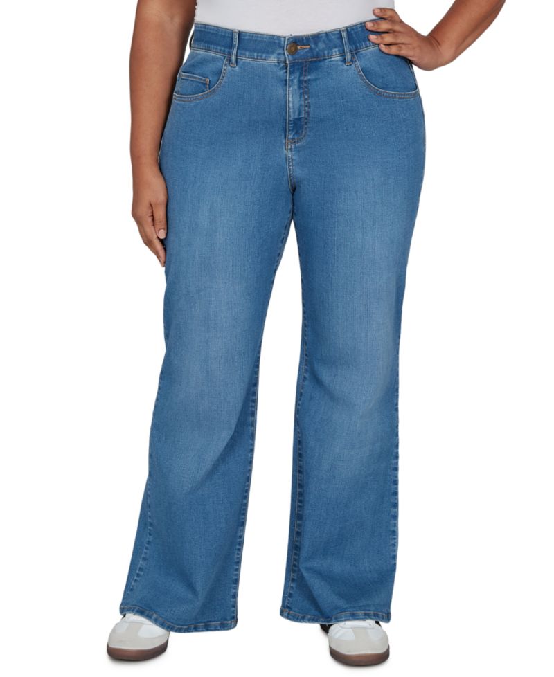Plus Size Flare Mid-Rise Jeans
