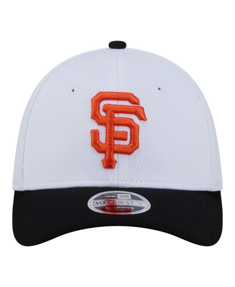 Big Boys and Girls White/Black San Francisco Giants Baseball 39THIRTY M-Crown Flex Hat