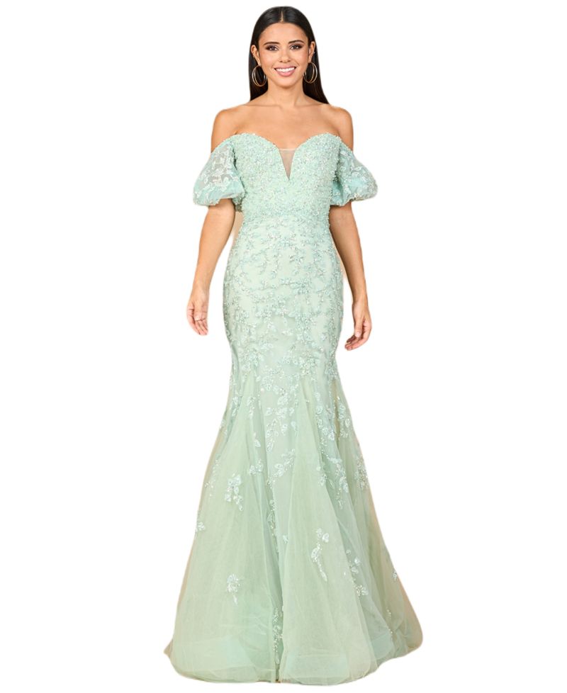 Lace, Off Shoulder Mermaid Gown