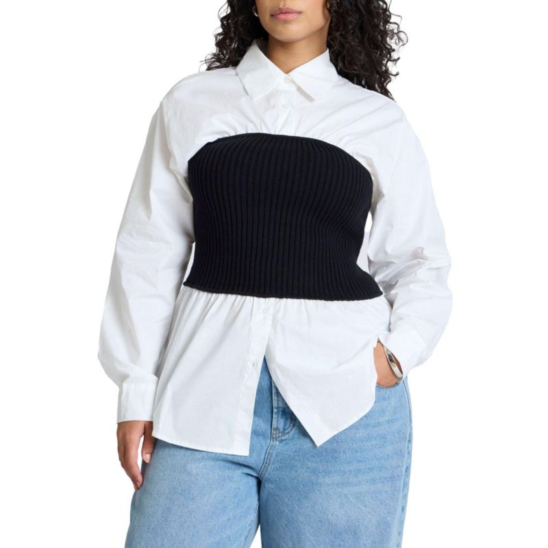 Women's Sweater Tube Twofer Top