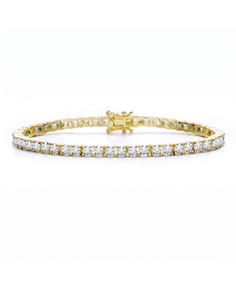 Minimalist 3MM Vibrant Cubic Zirconia Slim Tennis Bracelet