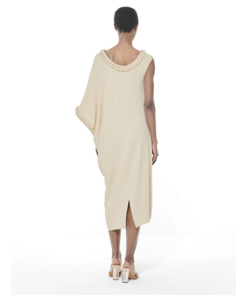 Women's Chain-Detail Knit Asymmetric Dress