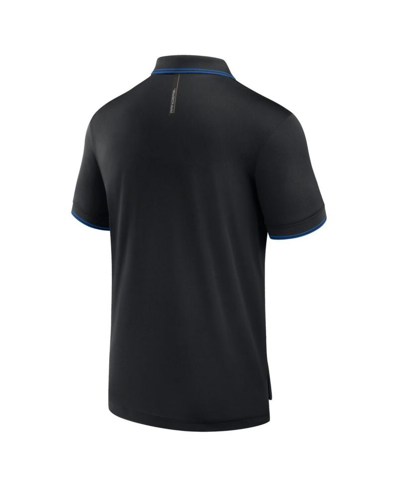 Men's Black New York Rangers Front Office Move Mono Polo Shirt