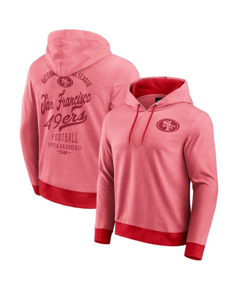 Darius Rucker Collection by Men's Scarlet San Francisco 49ers Tonal Knit Pullover Hoodie