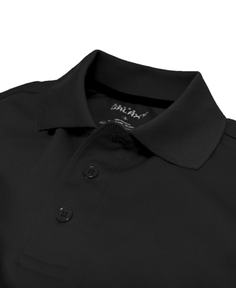 Men's Dry Fit Moisture-Wicking Polo Shirt, Pack of 5