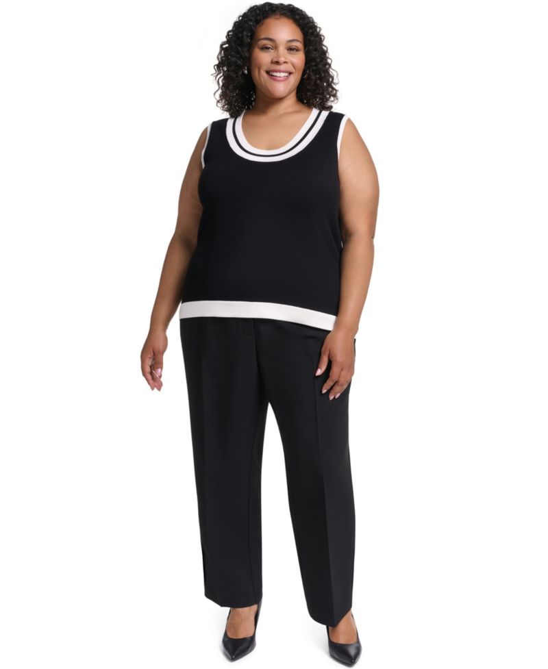 Plus Size Scoop Neck Knit Tank Top
