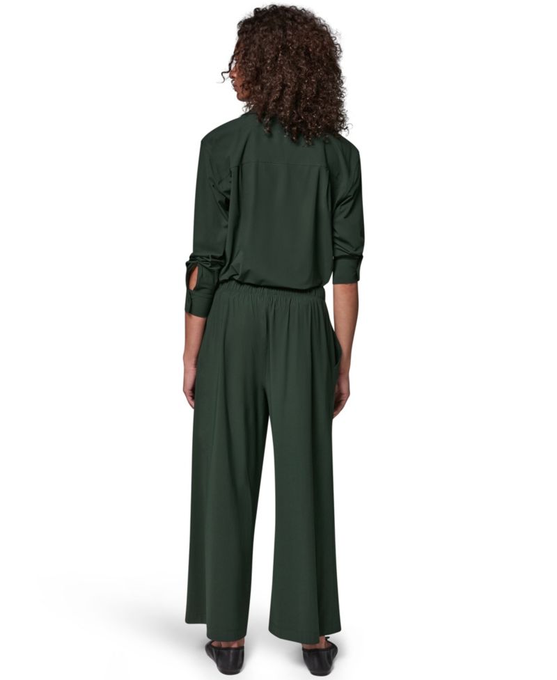 Women's Mid-Rise Wide-Leg Pull-On Pants