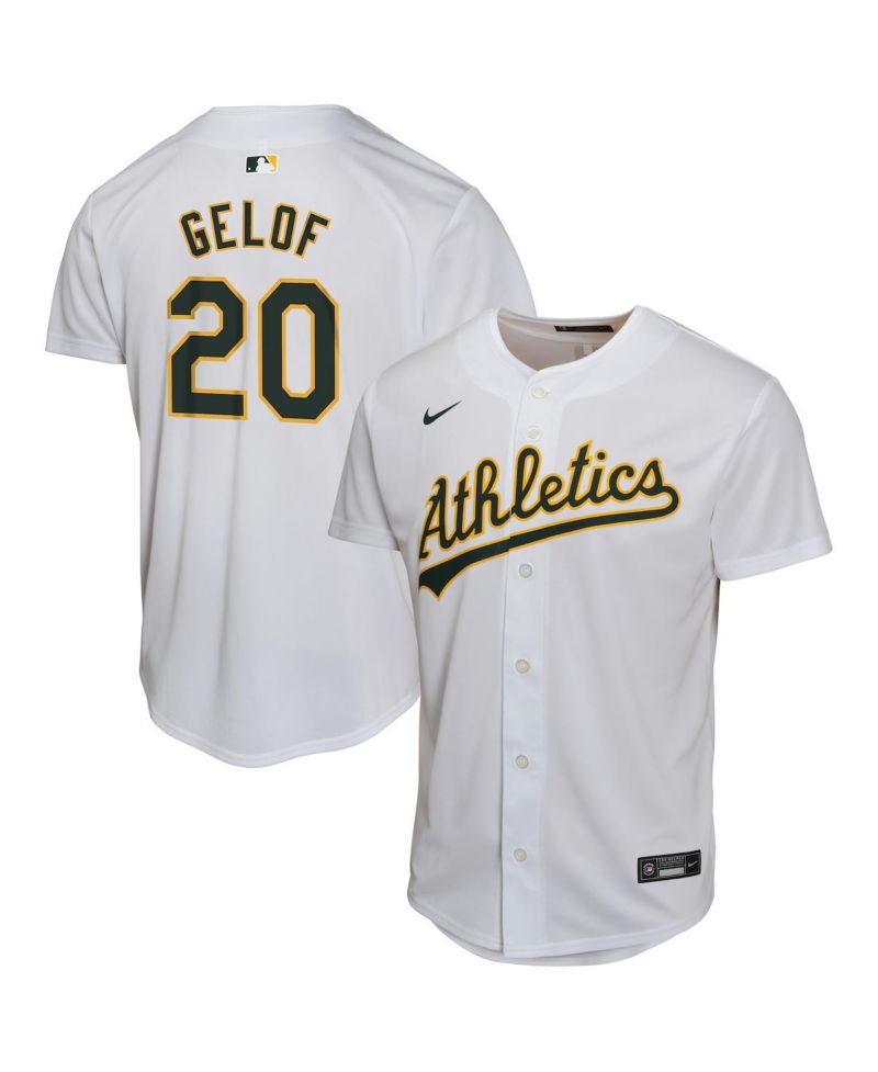 Big Boys and Girls Zack Gelof Gray Oakland Athletics Home Game Player Jersey