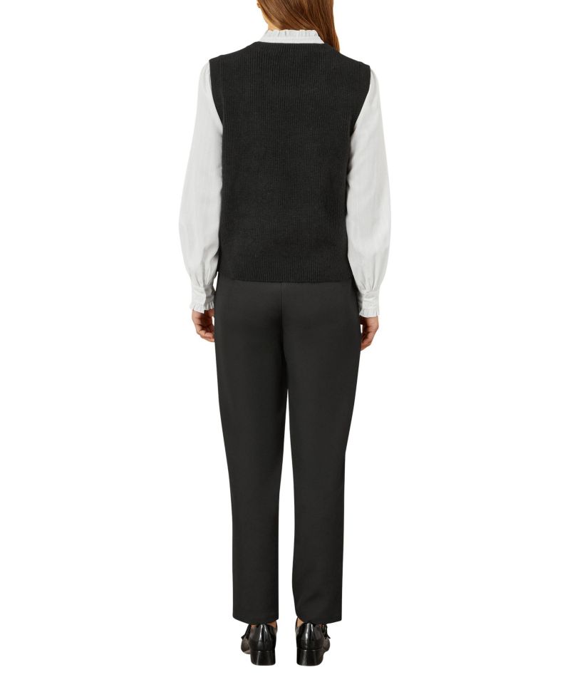 Women's Knitted Floral Sleeveless Sweater Vest