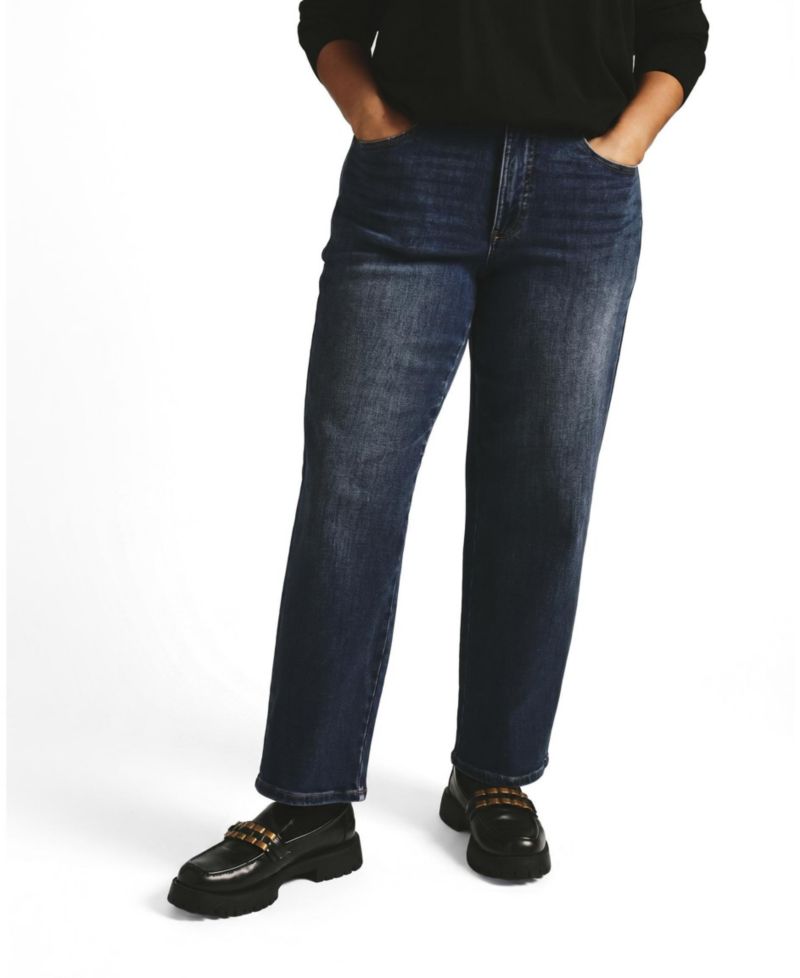 Women's High Rise Straight Leg Jeans 28 Inch