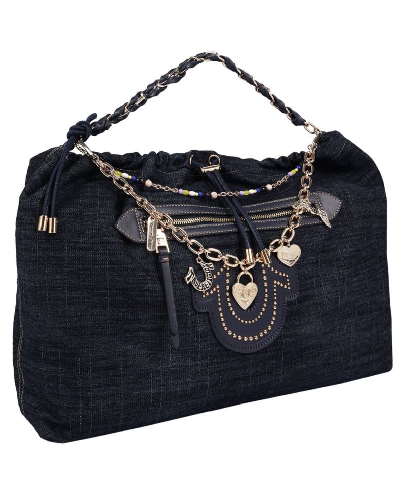 Women's Vintage Chain Denim Hobo Bag