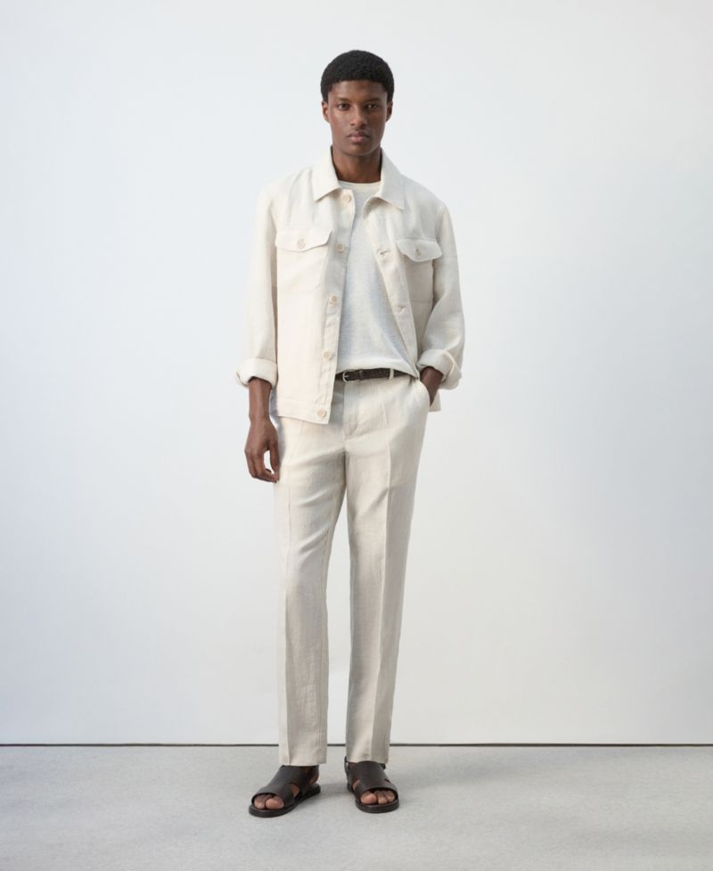Men's Linen Striped Pants