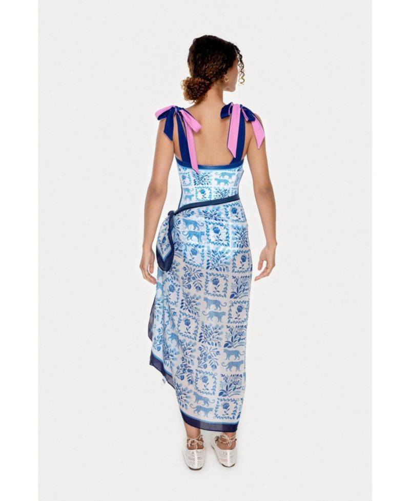 Women's Beach Sarong Wrap - Blue Jungle