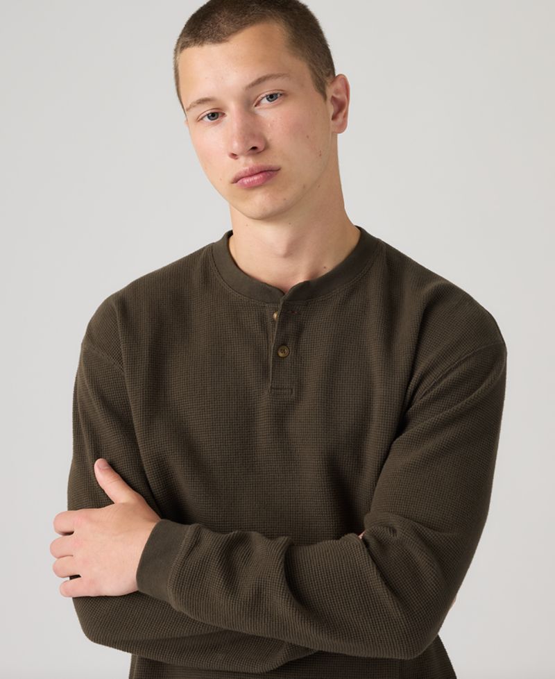 Men's Thermal Long-Sleeve Henley