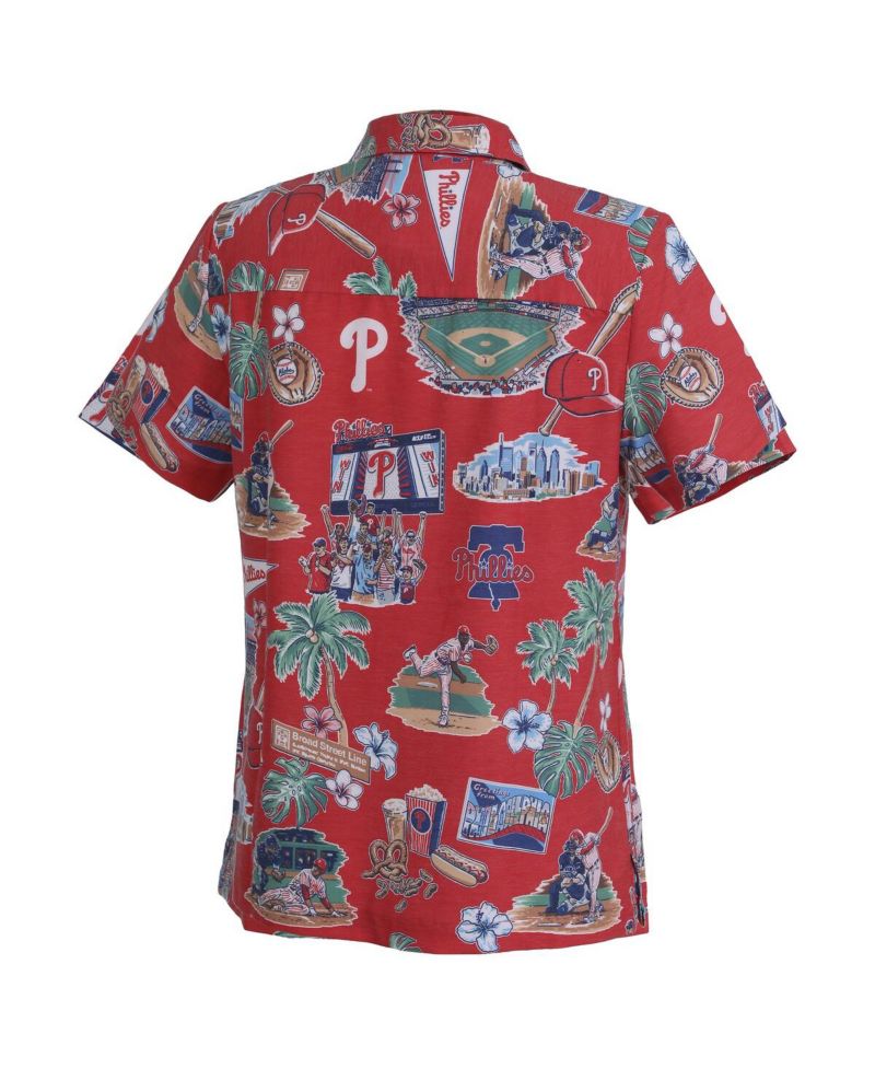 Women's Red Philadelphia Phillies Scenic Button-Up Top