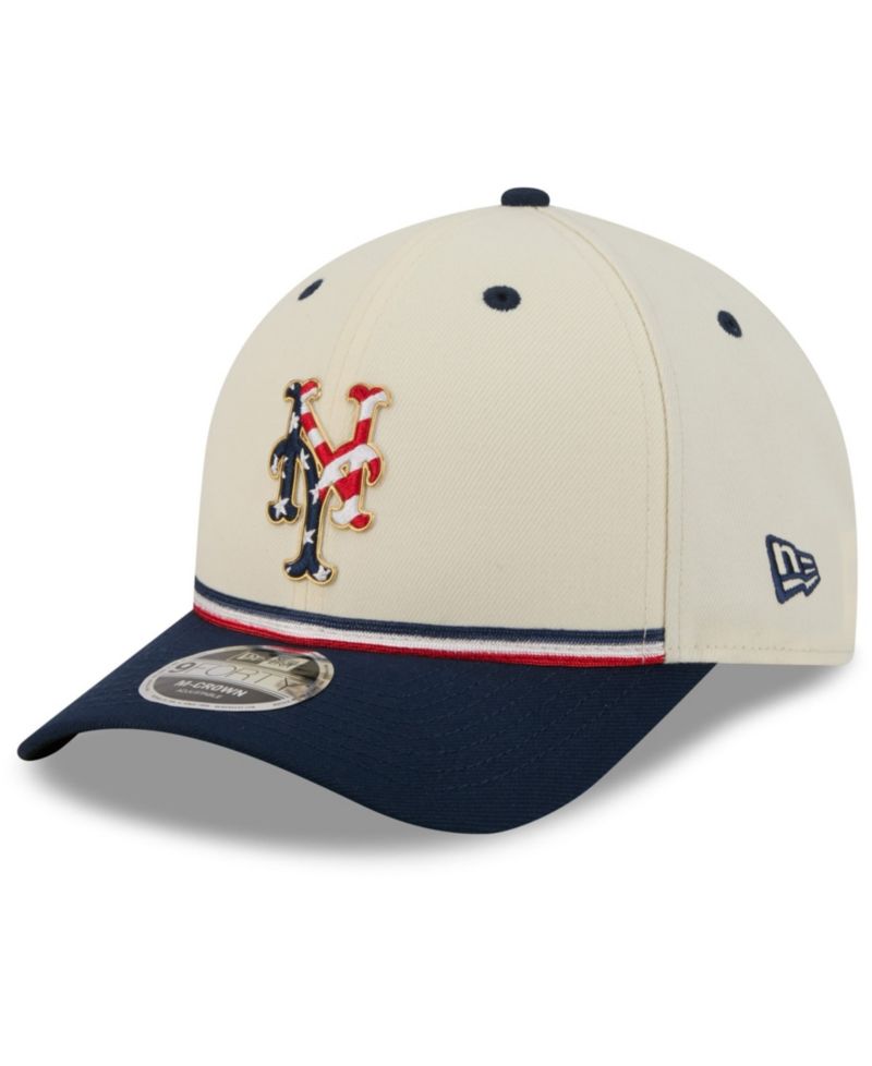 Big Boys and Girls Cream/Navy New York Mets USA 250 9FORTY M-Crown Adjustable Hat