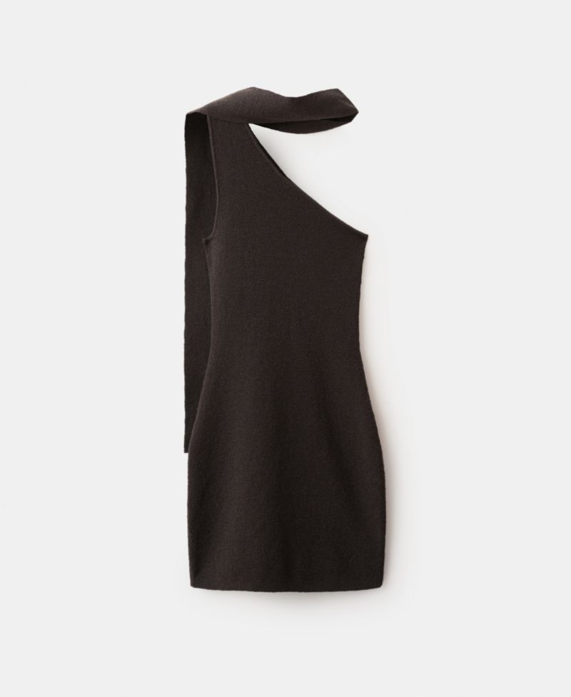 Women's Scarf Asymmetrical Knit Dress