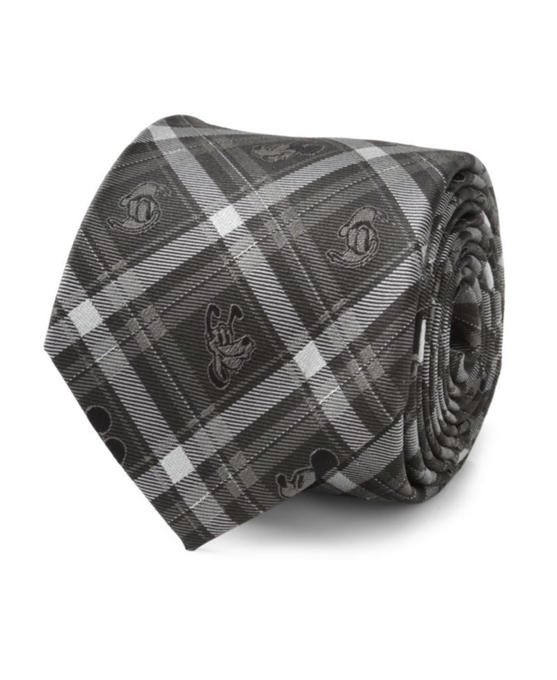 Men's Mickey and Friends Plaid Tie