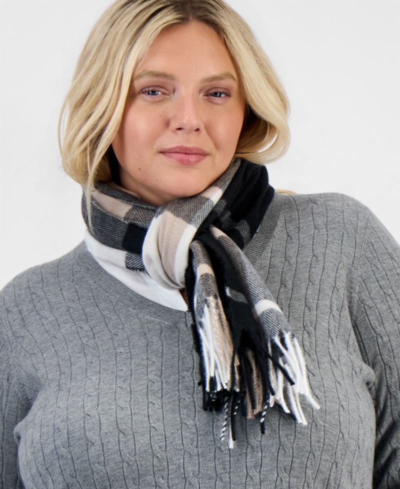 Women's Overscale Plaid Blanket Wrap Scarf