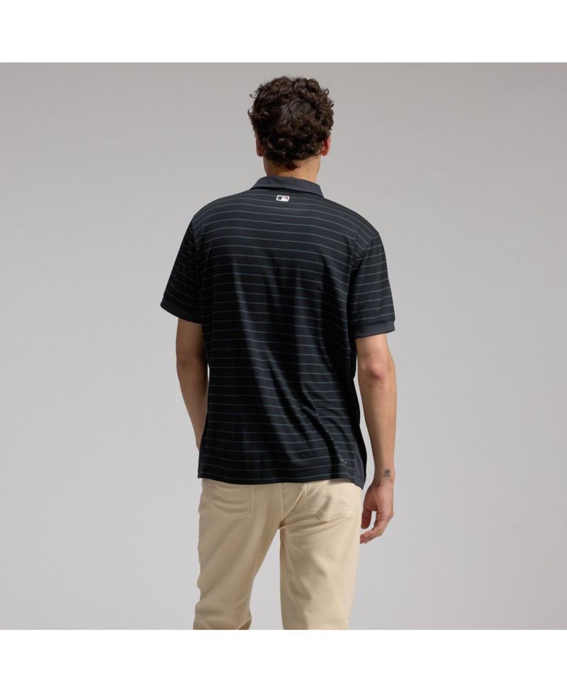 Men's Black Arizona Diamondbacks Authentic Collection Striped Victory Dri-FIT Polo Shirt
