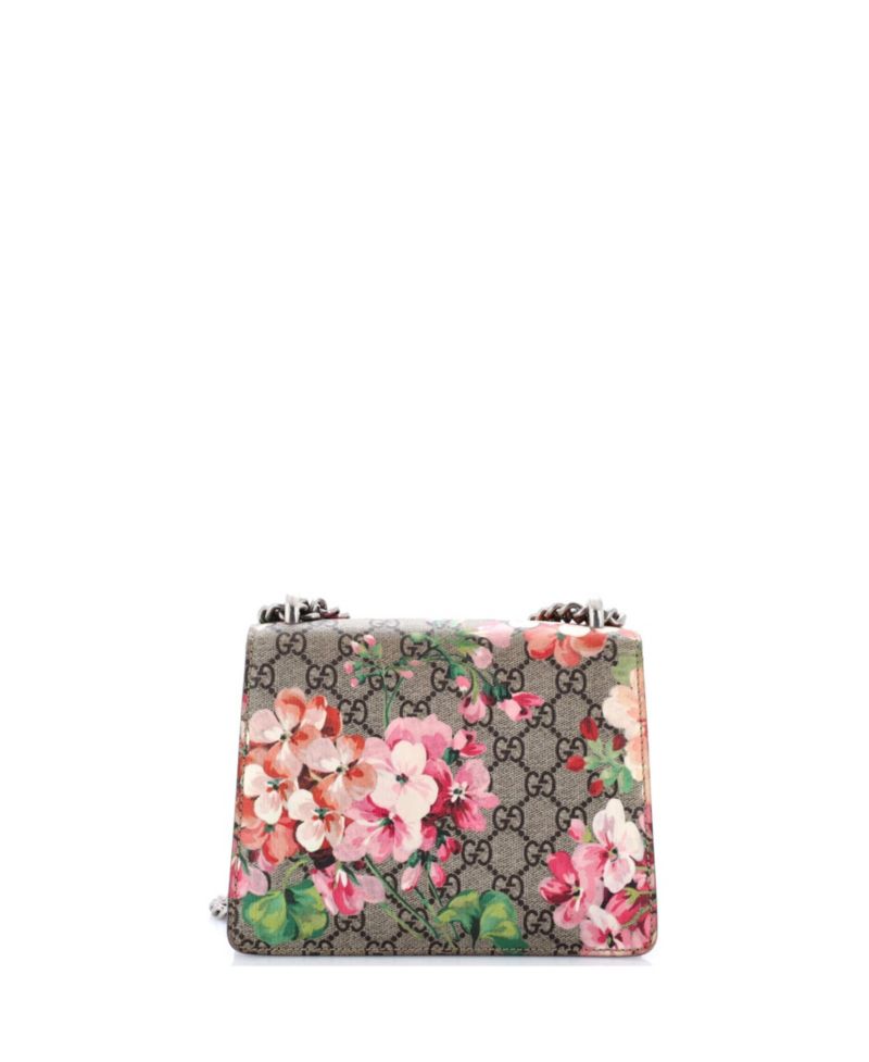 Mini Dionysus Bag Blooms Print GG Coated Canvas